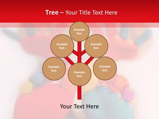 Five Year Old Boy With Feet And Hands Painted. Shallow Dof With Focus On Feet. PowerPoint Template