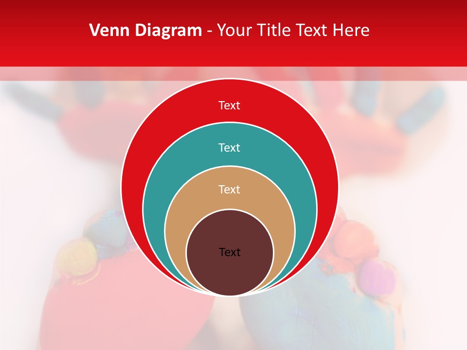 Five Year Old Boy With Feet And Hands Painted. Shallow Dof With Focus On Feet. PowerPoint Template