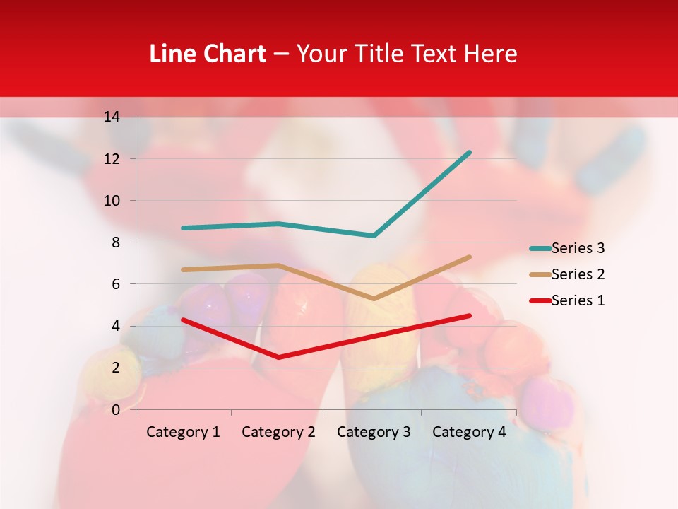 Five Year Old Boy With Feet And Hands Painted. Shallow Dof With Focus On Feet. PowerPoint Template