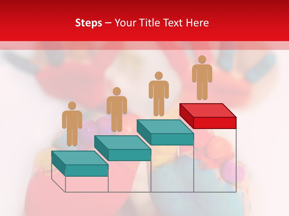 Five Year Old Boy With Feet And Hands Painted. Shallow Dof With Focus On Feet. PowerPoint Template