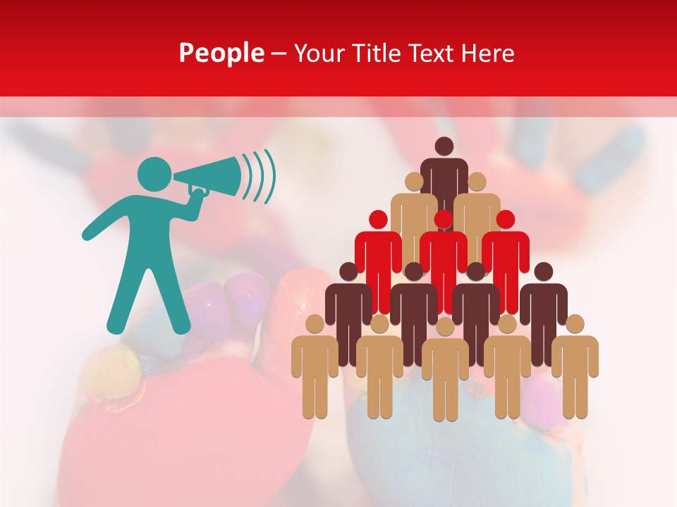 Five Year Old Boy With Feet And Hands Painted. Shallow Dof With Focus On Feet. PowerPoint Template