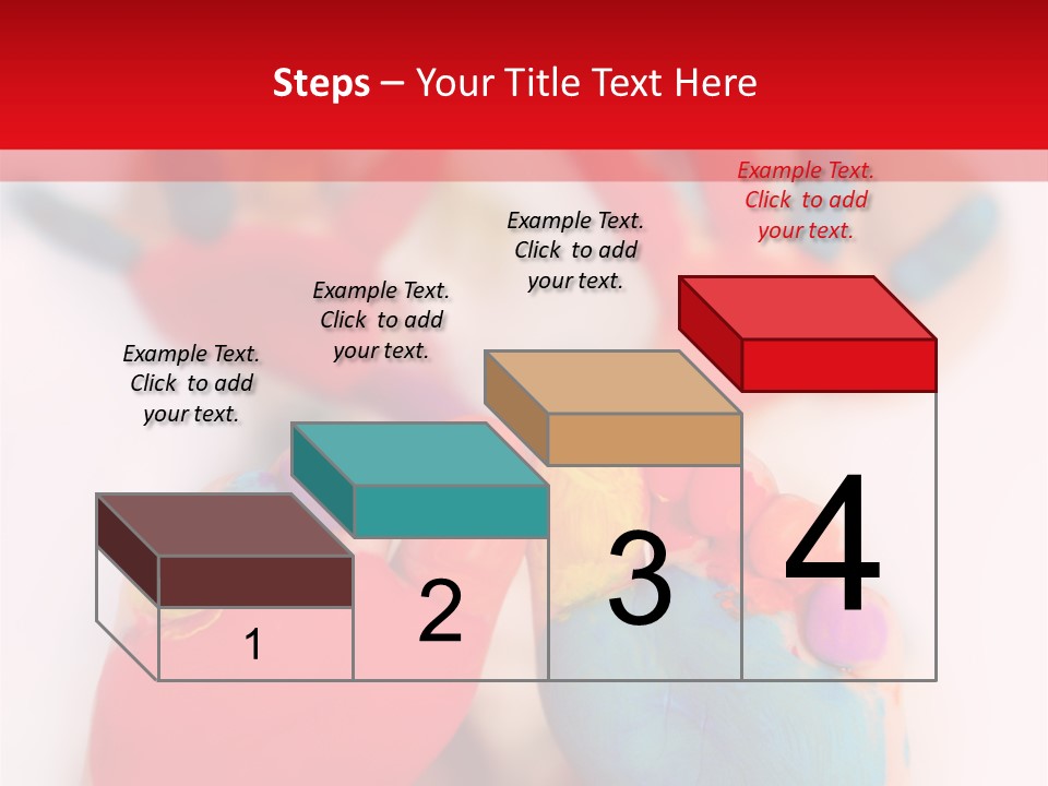 Five Year Old Boy With Feet And Hands Painted. Shallow Dof With Focus On Feet. PowerPoint Template