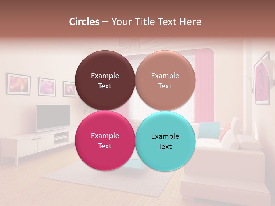 Modern Home Interior (3D Rendering) PowerPoint Template