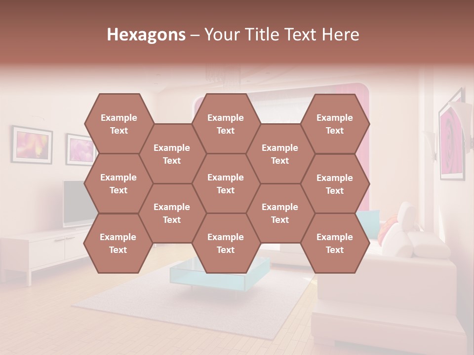 Modern Home Interior (3D Rendering) PowerPoint Template