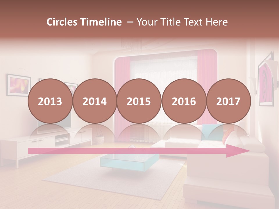 Modern Home Interior (3D Rendering) PowerPoint Template