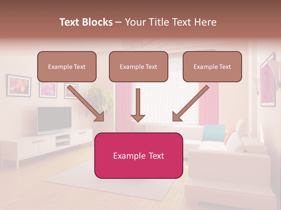 Modern Home Interior (3D Rendering) PowerPoint Template