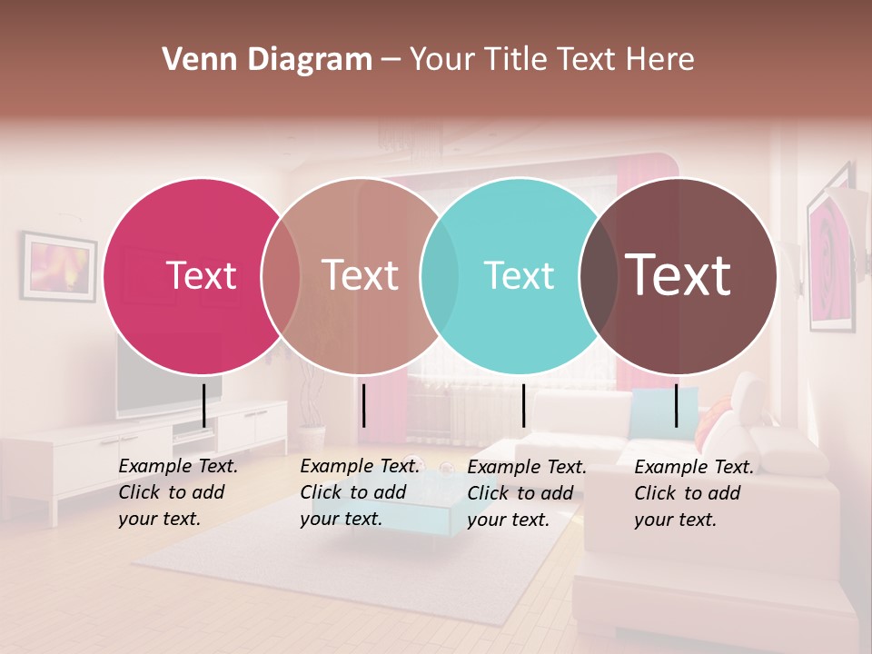 Modern Home Interior (3D Rendering) PowerPoint Template