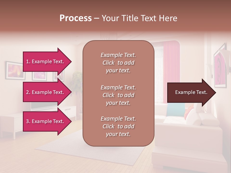 Modern Home Interior (3D Rendering) PowerPoint Template