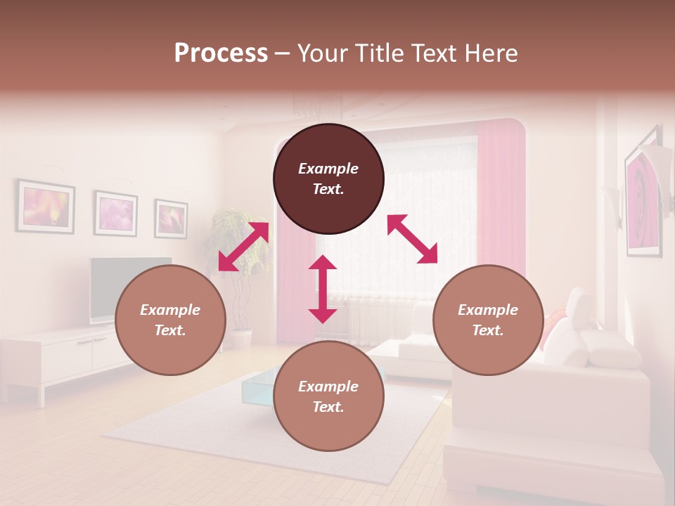 Modern Home Interior (3D Rendering) PowerPoint Template