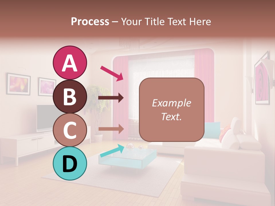 Modern Home Interior (3D Rendering) PowerPoint Template