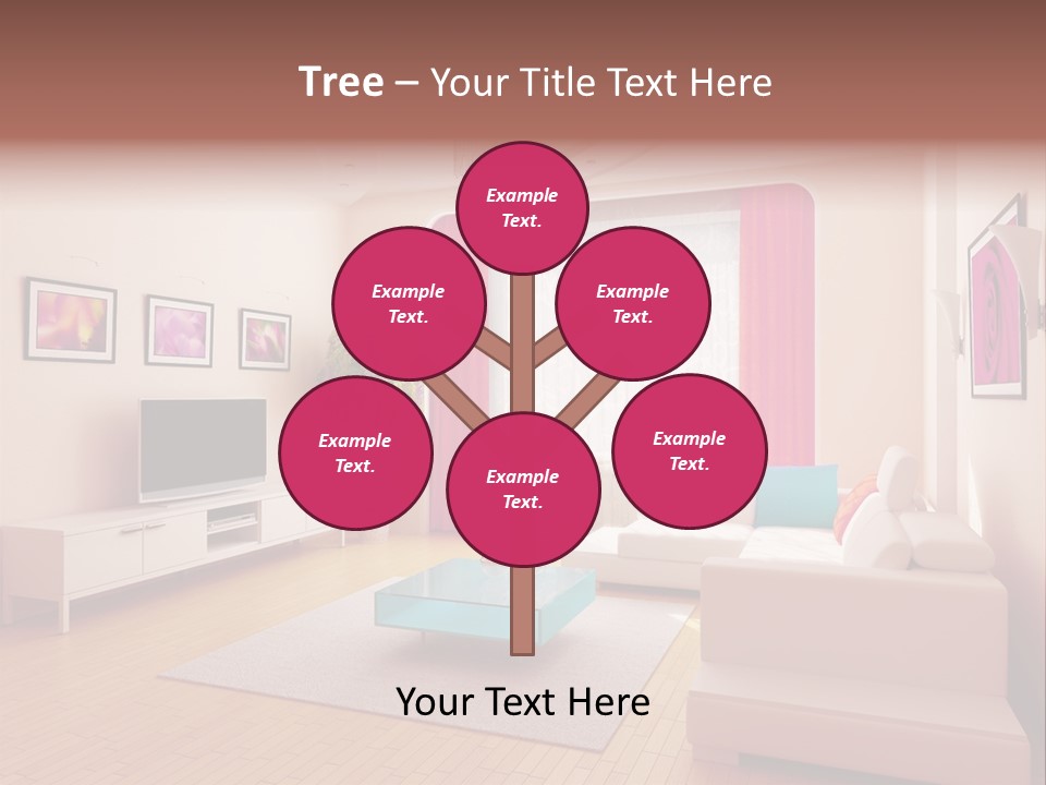 Modern Home Interior (3D Rendering) PowerPoint Template