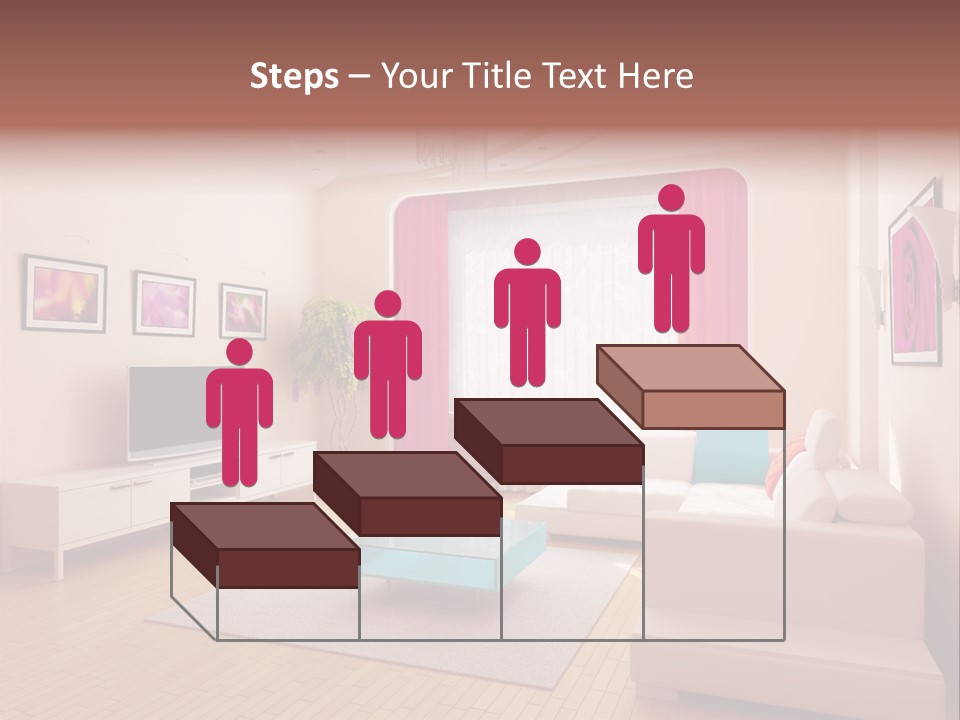 Modern Home Interior (3D Rendering) PowerPoint Template