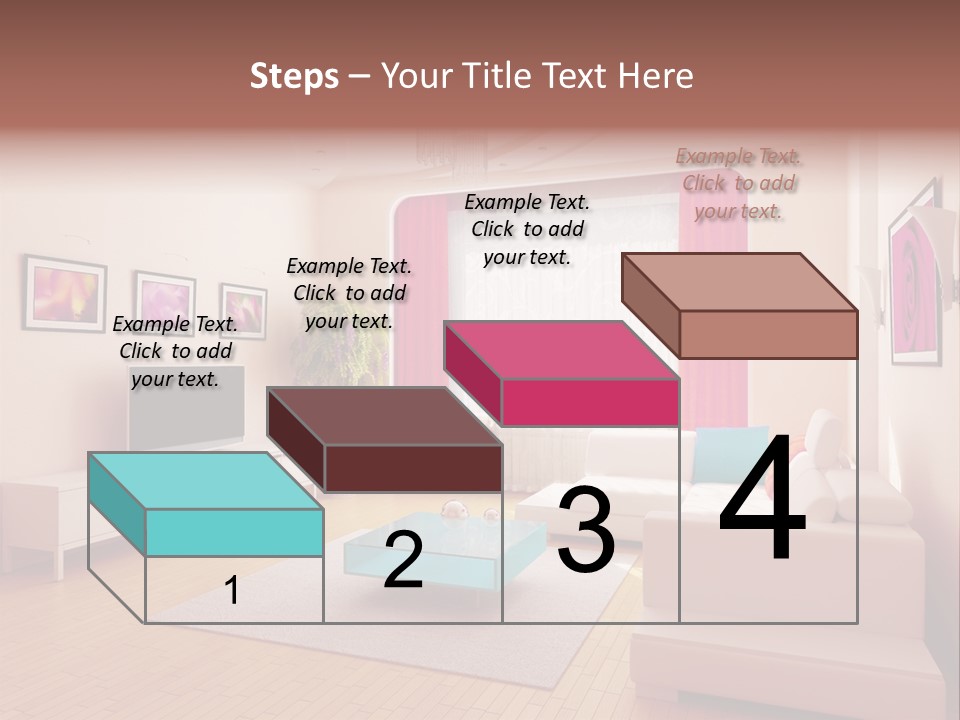 Modern Home Interior (3D Rendering) PowerPoint Template