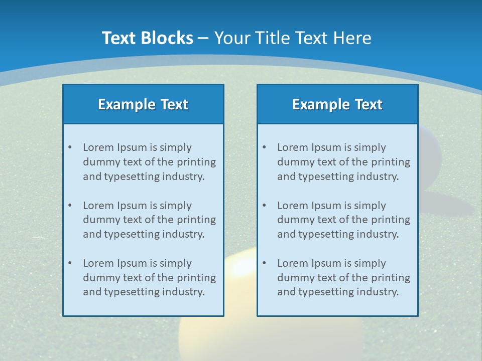 Bright Colored Bocce Balls On Brilliant Green Court. Three Players In Background. PowerPoint Template