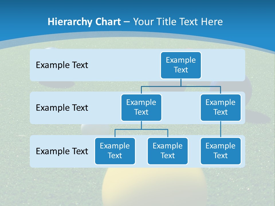 Bright Colored Bocce Balls On Brilliant Green Court. Three Players In Background. PowerPoint Template