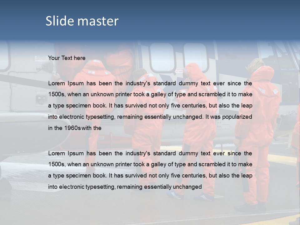 Offshore Personnel Flying Home PowerPoint Template