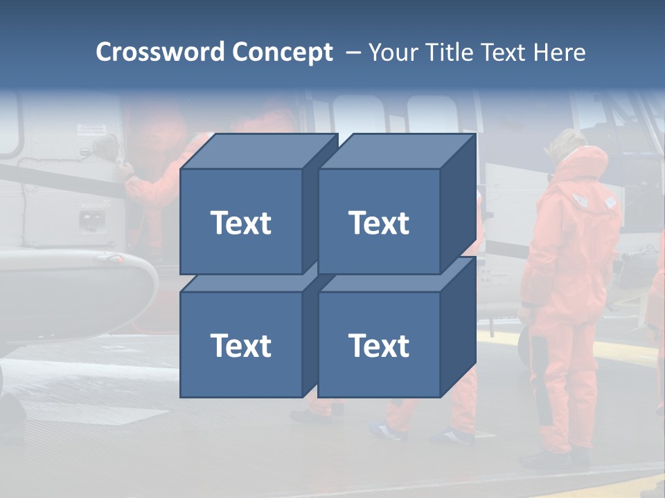 Offshore Personnel Flying Home PowerPoint Template