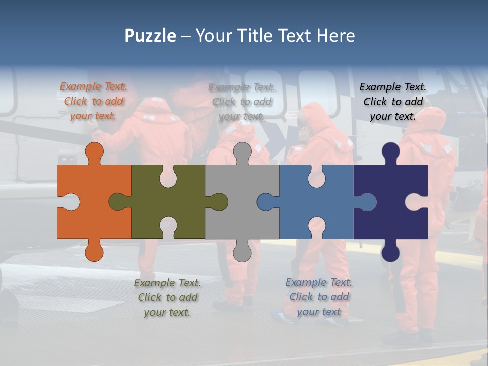 Offshore Personnel Flying Home PowerPoint Template