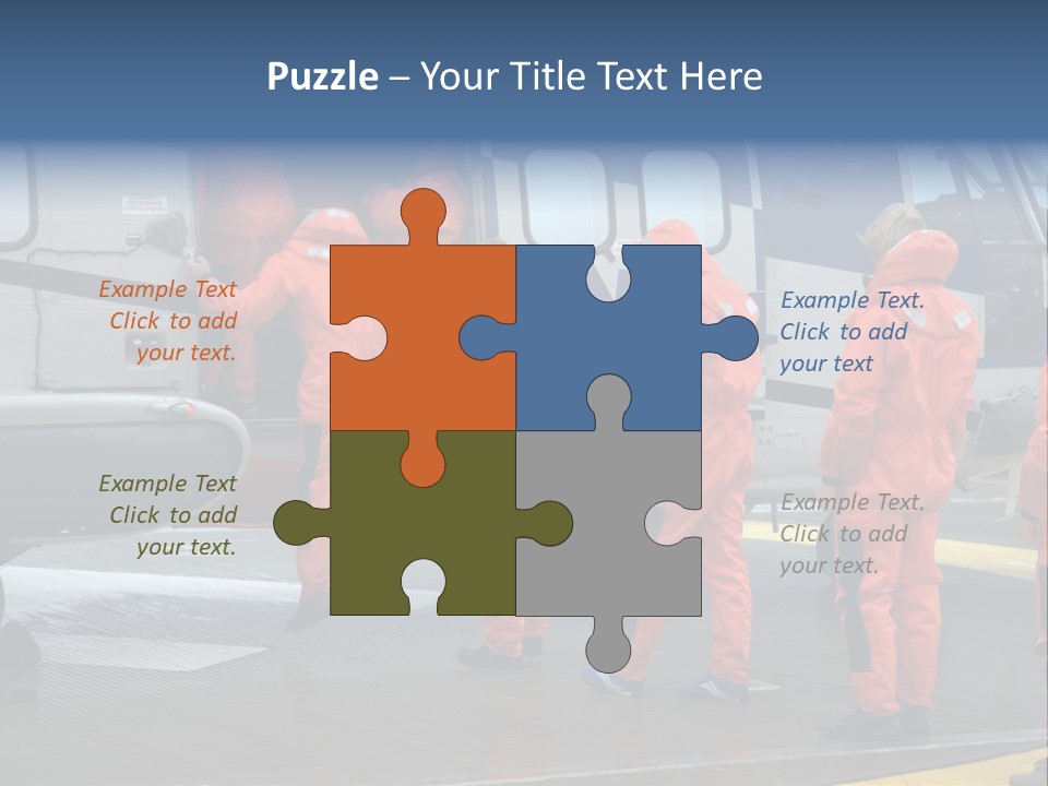 Offshore Personnel Flying Home PowerPoint Template