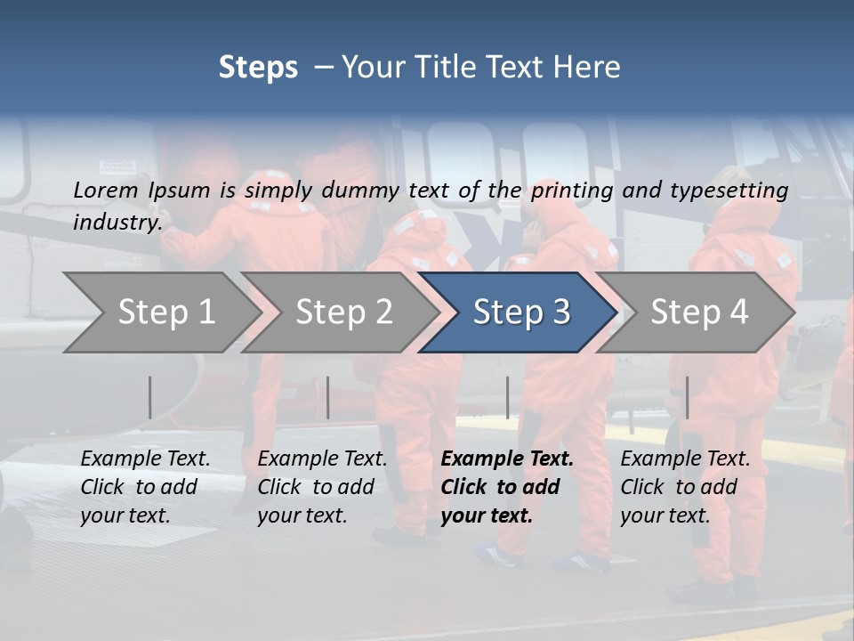 Offshore Personnel Flying Home PowerPoint Template