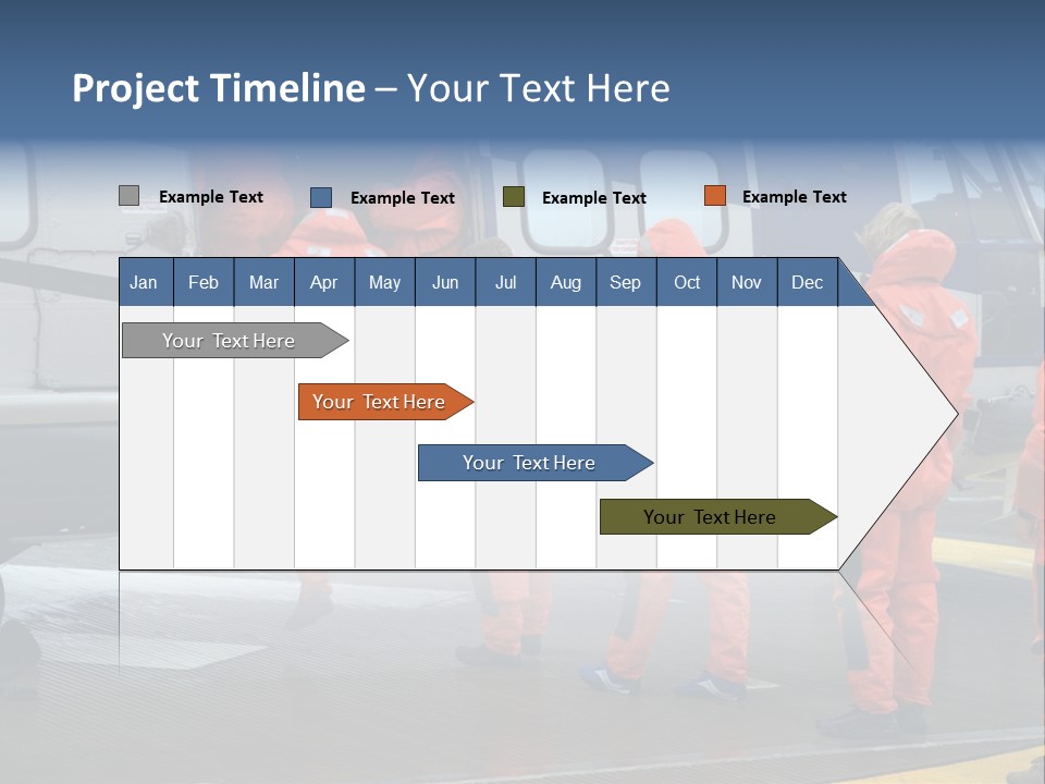 Offshore Personnel Flying Home PowerPoint Template
