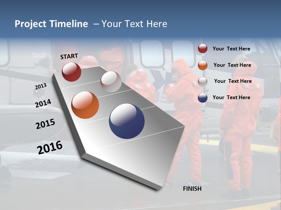 Offshore Personnel Flying Home PowerPoint Template
