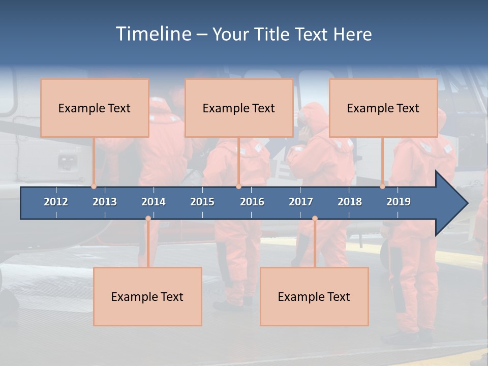 Offshore Personnel Flying Home PowerPoint Template