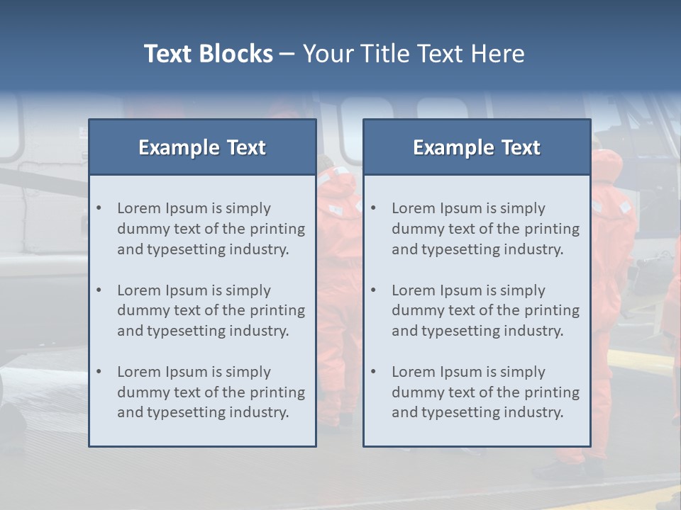 Offshore Personnel Flying Home PowerPoint Template