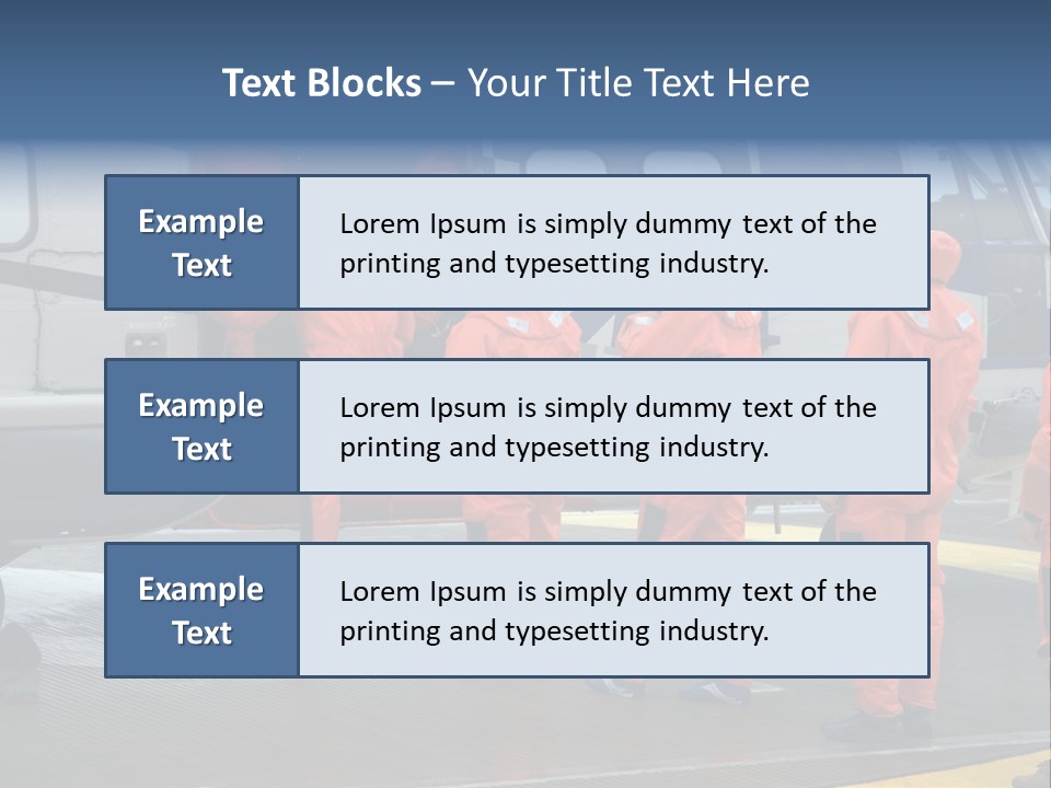 Offshore Personnel Flying Home PowerPoint Template