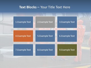 Offshore Personnel Flying Home PowerPoint Template