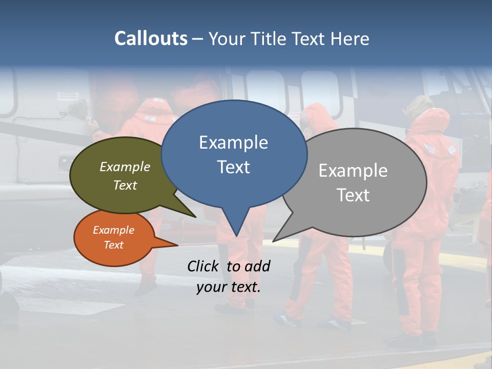 Offshore Personnel Flying Home PowerPoint Template