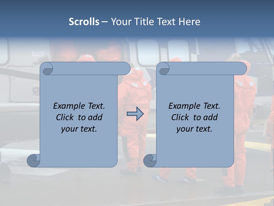 Offshore Personnel Flying Home PowerPoint Template