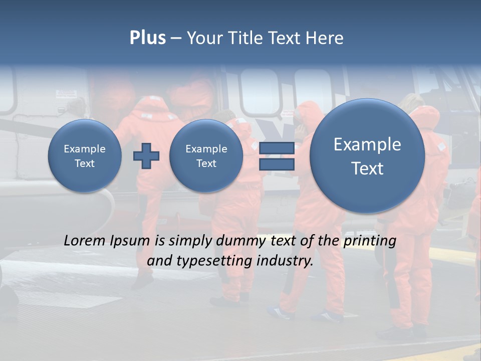 Offshore Personnel Flying Home PowerPoint Template