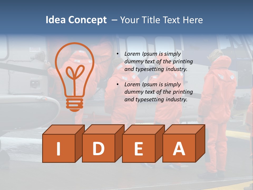 Offshore Personnel Flying Home PowerPoint Template