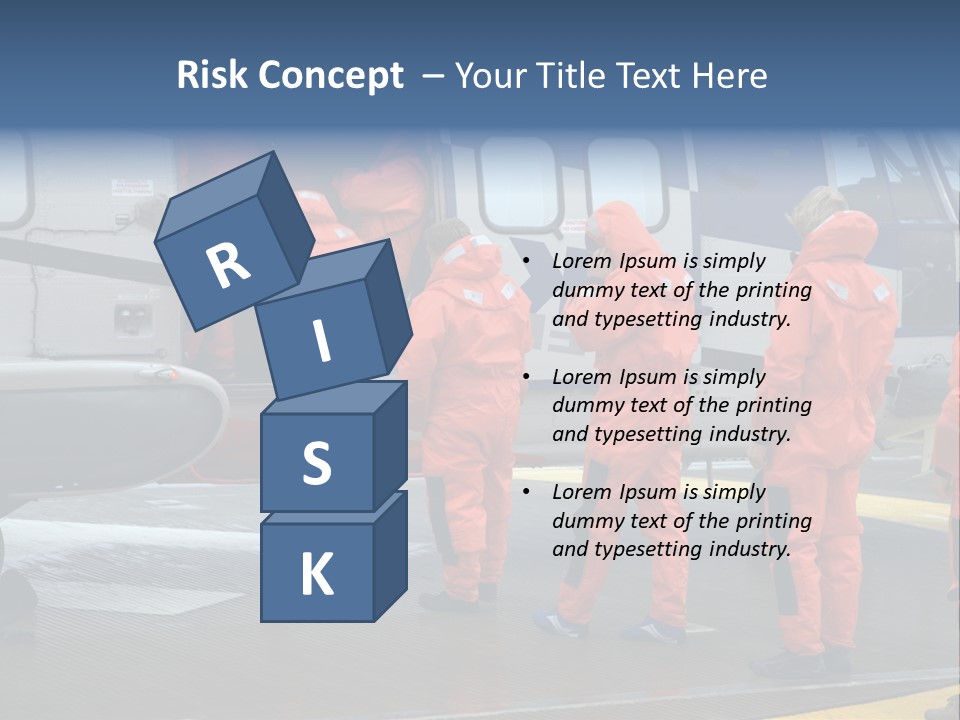 Offshore Personnel Flying Home PowerPoint Template