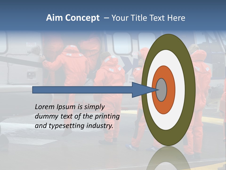Offshore Personnel Flying Home PowerPoint Template