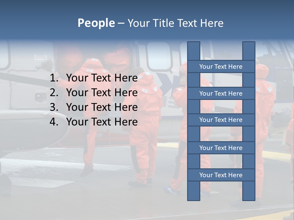 Offshore Personnel Flying Home PowerPoint Template
