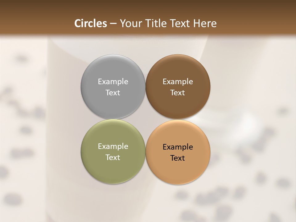 Two Glasses Of Coffee On A Table With Coffee Beans PowerPoint Template