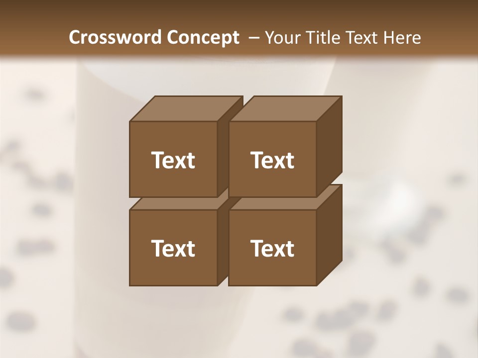 Two Glasses Of Coffee On A Table With Coffee Beans PowerPoint Template