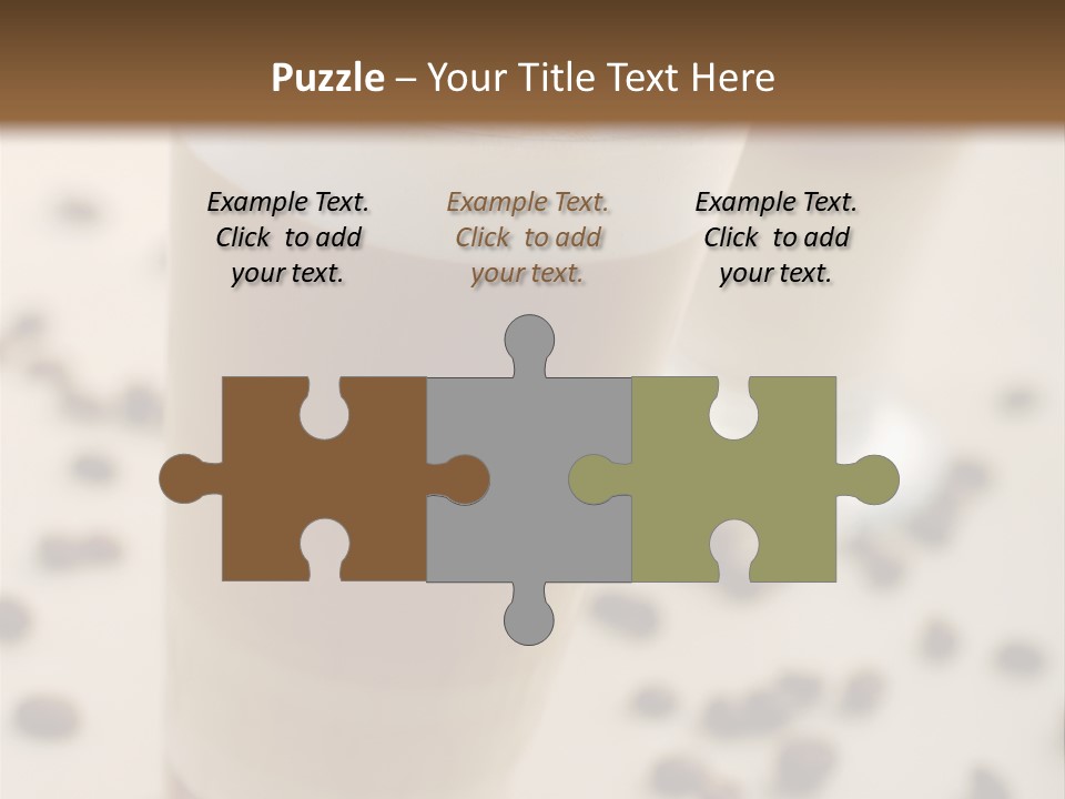 Two Glasses Of Coffee On A Table With Coffee Beans PowerPoint Template