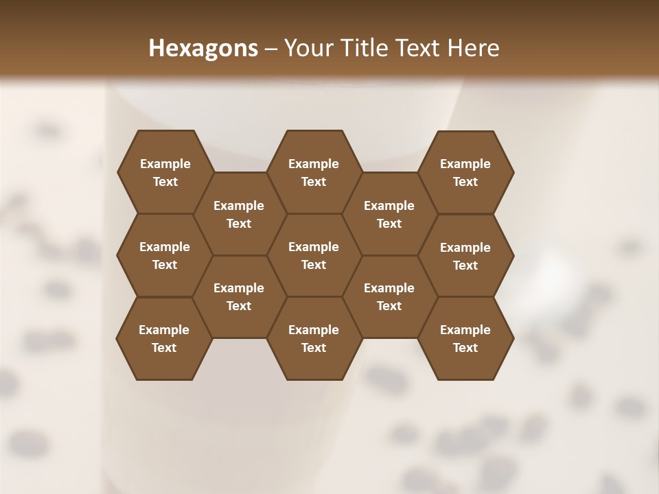 Two Glasses Of Coffee On A Table With Coffee Beans PowerPoint Template