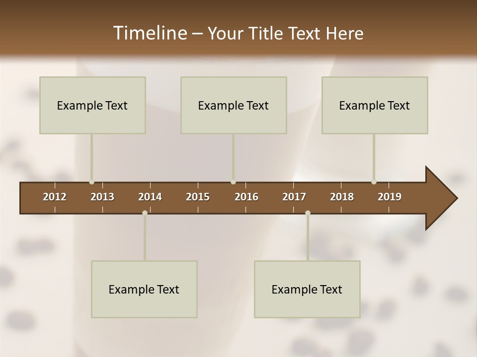 Two Glasses Of Coffee On A Table With Coffee Beans PowerPoint Template
