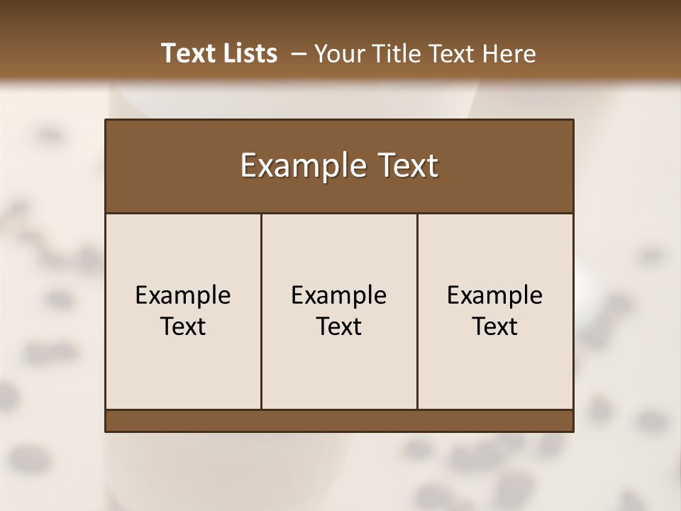 Two Glasses Of Coffee On A Table With Coffee Beans PowerPoint Template
