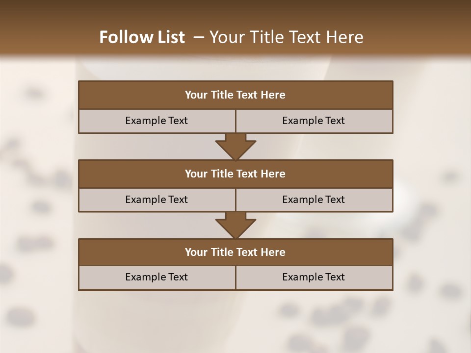 Two Glasses Of Coffee On A Table With Coffee Beans PowerPoint Template