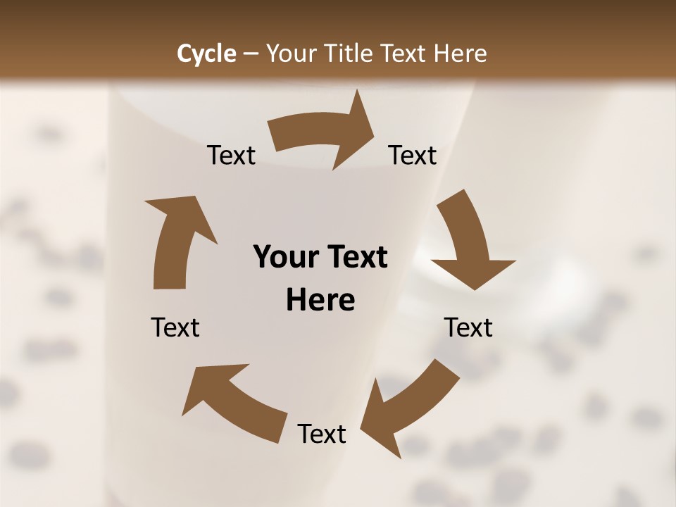 Two Glasses Of Coffee On A Table With Coffee Beans PowerPoint Template