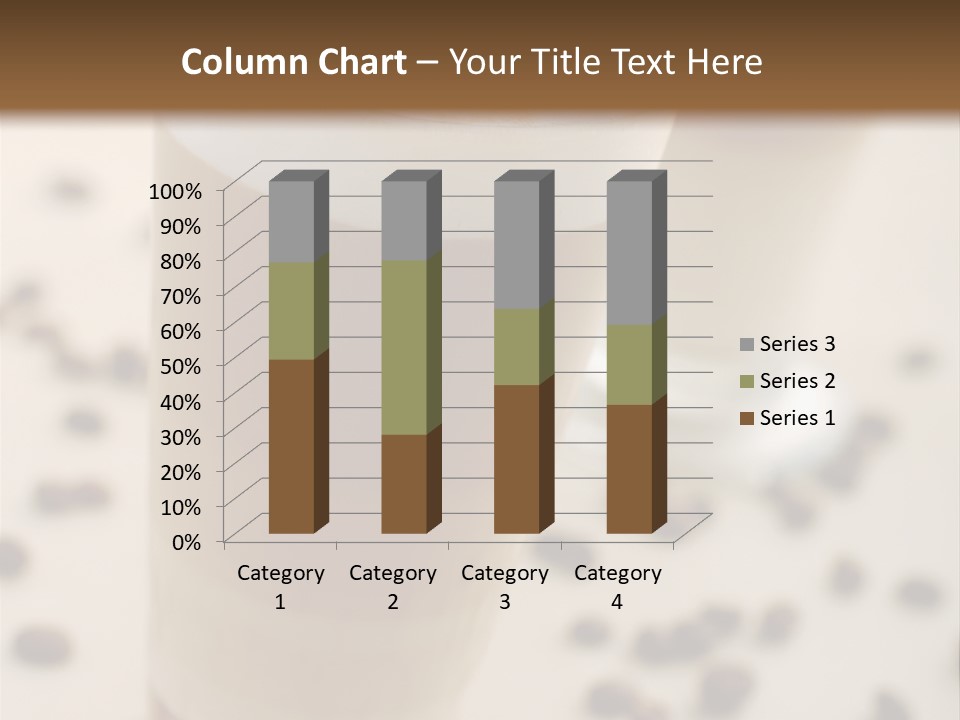 Two Glasses Of Coffee On A Table With Coffee Beans PowerPoint Template