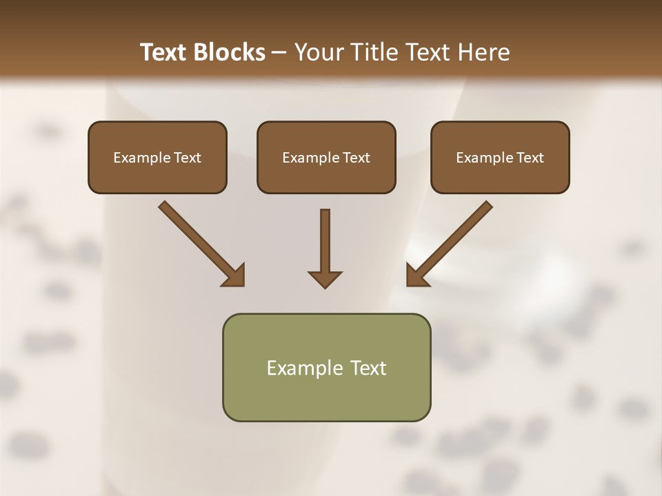 Two Glasses Of Coffee On A Table With Coffee Beans PowerPoint Template