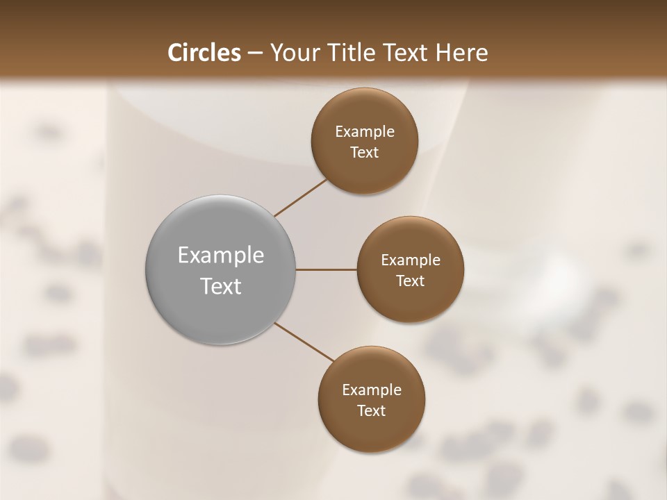 Two Glasses Of Coffee On A Table With Coffee Beans PowerPoint Template