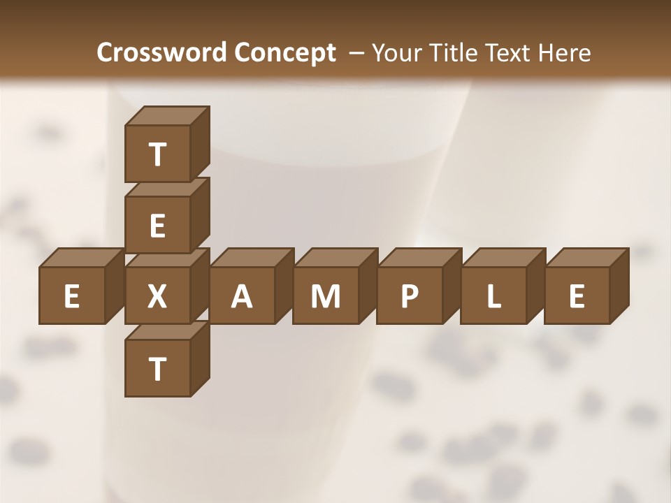 Two Glasses Of Coffee On A Table With Coffee Beans PowerPoint Template