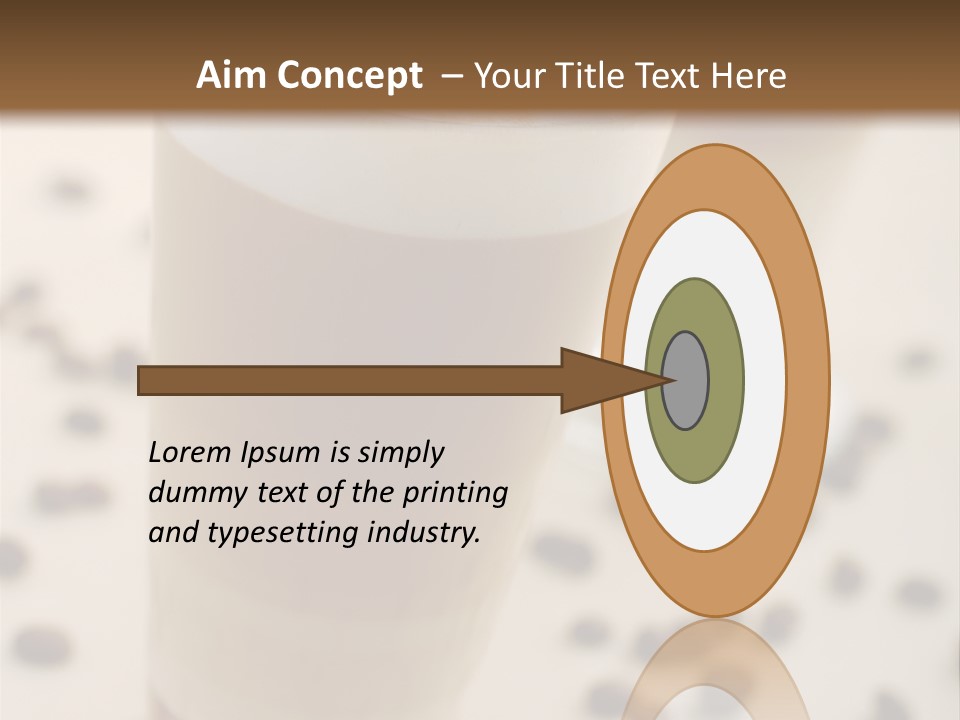 Two Glasses Of Coffee On A Table With Coffee Beans PowerPoint Template